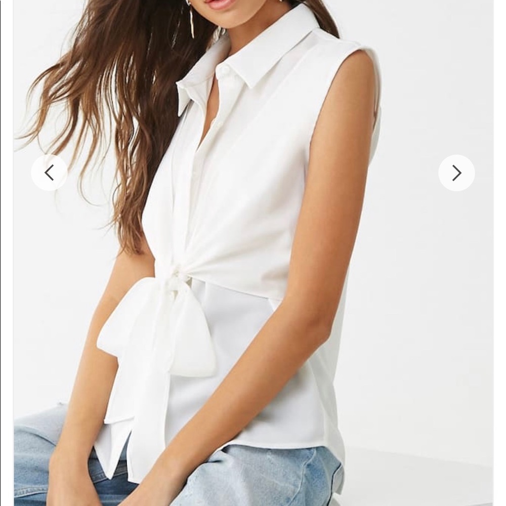 Semi Sheer Button Front Shirt - Picture 1 of 6